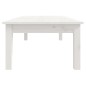 vidaXL Mesa de centro de madera maciza de pino blanco 110x50x30 cm vidaXL Mesa de centro de madera maciza de pino blanco 110x50x30 cm