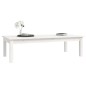 vidaXL Mesa de centro de madera maciza de pino blanco 110x50x30 cm vidaXL Mesa de centro de madera maciza de pino blanco 110x50x30 cm