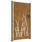 vidaXL Puerta de jardín acero corten diseño hierba 105x205 cm vidaXL Puerta de jardín acero corten diseño hierba 105x205 cm