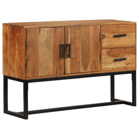 vidaXL Aparador madera maciza de acacia marrón 110x30x70 cm
