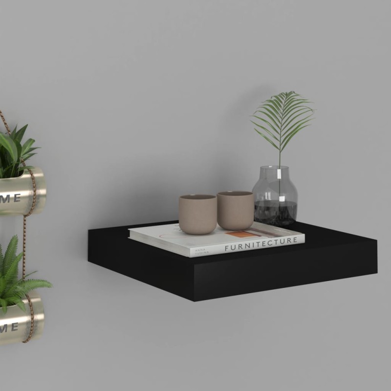 vidaXL Estante flotante de pared MDF negro 23x23,5x3,8 cm vidaXL Estante flotante de pared MDF negro 23x23,5x3,8 cm