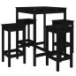 vidaXL Set de mesa y taburetes altos jardín 5 piezas madera pino negro vidaXL Set de mesa y taburetes altos jardín 5 piezas madera pino negro