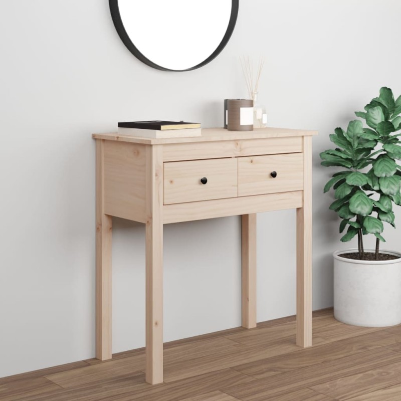 vidaXL Mesa consola madera maciza de pino 70x35x75 cm vidaXL Mesa consola madera maciza de pino 70x35x75 cm
