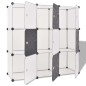 vidaXL Armario cubo organizador con 9 compartimentos negro y blanco vidaXL Armario cubo organizador con 9 compartimentos negro y blanco