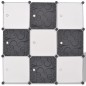 vidaXL Armario cubo organizador con 9 compartimentos negro y blanco vidaXL Armario cubo organizador con 9 compartimentos negro y blanco