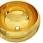 vidaXL Lavabo 40x15 cm cerámica dorado vidaXL Lavabo 40x15 cm cerámica dorado