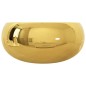 vidaXL Lavabo 40x15 cm cerámica dorado vidaXL Lavabo 40x15 cm cerámica dorado