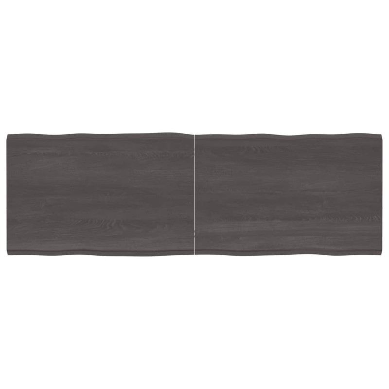vidaXL Tablero mesa madera tratada borde vivo marrón 180x60x(2-4) cm vidaXL Tablero mesa madera tratada borde vivo marrón 180x60x(2-4) cm