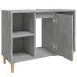 vidaXL Armario de lavabo madera contrachapada gris hormigón 80x33x60cm vidaXL Armario de lavabo madera contrachapada gris hormigón 80x33x60cm