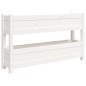 vidaXL Jardinera de madera maciza de pino blanco 112x25x66 cm vidaXL Jardinera de madera maciza de pino blanco 112x25x66 cm