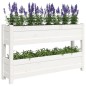 vidaXL Jardinera de madera maciza de pino blanco 112x25x66 cm vidaXL Jardinera de madera maciza de pino blanco 112x25x66 cm