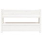 vidaXL Jardinera de madera maciza de pino blanco 112x25x66 cm vidaXL Jardinera de madera maciza de pino blanco 112x25x66 cm