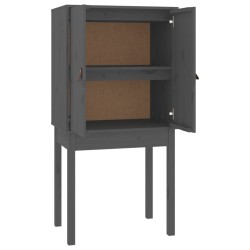 vidaXL Aparador alto madera maciza de pino gris 60x40x120 cm