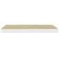 vidaXL Estante flotante pared 2 uds MDF roble y blanco 60x23,5x3,8 cm vidaXL Estante flotante pared 2 uds MDF roble y blanco 60x23,5x3,8 cm