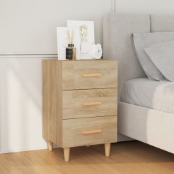 vidaXL Mesita de noche madera de ingeniería roble Sonoma 40x40x66 cm