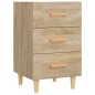 vidaXL Mesita de noche madera de ingeniería roble Sonoma 40x40x66 cm vidaXL Mesita de noche madera de ingeniería roble Sonoma 40x40x66 cm