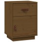 vidaXL Mesita de noche madera maciza de pino marrón miel 40x34x55 cm vidaXL Mesita de noche madera maciza de pino marrón miel 40x34x55 cm