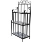 vidaXL Soporte de plantas mosaico negro y blanco vidaXL Soporte de plantas mosaico negro y blanco