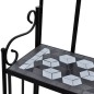 vidaXL Soporte de plantas mosaico negro y blanco vidaXL Soporte de plantas mosaico negro y blanco