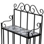 vidaXL Soporte de plantas mosaico negro y blanco vidaXL Soporte de plantas mosaico negro y blanco