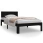 vidaXL Estructura de cama madera maciza de pino negro 90x200 cm vidaXL Estructura de cama madera maciza de pino negro 90x200 cm