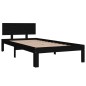 vidaXL Estructura de cama madera maciza de pino negro 90x200 cm vidaXL Estructura de cama madera maciza de pino negro 90x200 cm