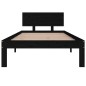 vidaXL Estructura de cama madera maciza de pino negro 90x200 cm vidaXL Estructura de cama madera maciza de pino negro 90x200 cm