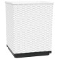 vidaXL Jardineras 2 unidades polipropileno blanco 30x30x37 cm vidaXL Jardineras 2 unidades polipropileno blanco 30x30x37 cm