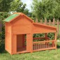 vidaXL Caseta para perros madera maciza de pino marrón 143x60,5x109 cm vidaXL Caseta para perros madera maciza de pino marrón 143x60,5x109 cm