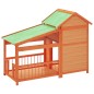 vidaXL Caseta para perros madera maciza de pino marrón 143x60,5x109 cm vidaXL Caseta para perros madera maciza de pino marrón 143x60,5x109 cm