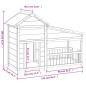 vidaXL Caseta para perros madera maciza de pino marrón 143x60,5x109 cm vidaXL Caseta para perros madera maciza de pino marrón 143x60,5x109 cm