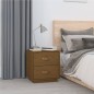 vidaXL Mesitas de noche 2 uds madera de pino marrón miel 40x34x45 cm vidaXL Mesitas de noche 2 uds madera de pino marrón miel 40x34x45 cm