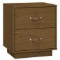 vidaXL Mesitas de noche 2 uds madera de pino marrón miel 40x34x45 cm vidaXL Mesitas de noche 2 uds madera de pino marrón miel 40x34x45 cm