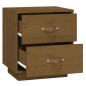 vidaXL Mesitas de noche 2 uds madera de pino marrón miel 40x34x45 cm vidaXL Mesitas de noche 2 uds madera de pino marrón miel 40x34x45 cm