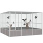vidaXL Jaula pájaros acero galvanizado gris 302,5x324,5x211,5 cm vidaXL Jaula pájaros acero galvanizado gris 302,5x324,5x211,5 cm