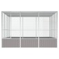 vidaXL Jaula pájaros acero galvanizado gris 302,5x324,5x211,5 cm vidaXL Jaula pájaros acero galvanizado gris 302,5x324,5x211,5 cm