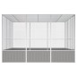 vidaXL Jaula pájaros acero galvanizado gris 302,5x324,5x211,5 cm vidaXL Jaula pájaros acero galvanizado gris 302,5x324,5x211,5 cm