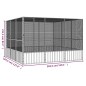 vidaXL Jaula pájaros acero galvanizado gris 302,5x324,5x211,5 cm vidaXL Jaula pájaros acero galvanizado gris 302,5x324,5x211,5 cm
