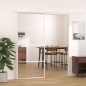 vidaXL Puerta corredera ESG vidrio y aluminio blanca 90x205 cm vidaXL Puerta corredera ESG vidrio y aluminio blanca 90x205 cm