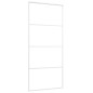vidaXL Puerta corredera ESG vidrio y aluminio blanca 90x205 cm vidaXL Puerta corredera ESG vidrio y aluminio blanca 90x205 cm
