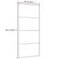 vidaXL Puerta corredera ESG vidrio y aluminio blanca 90x205 cm vidaXL Puerta corredera ESG vidrio y aluminio blanca 90x205 cm