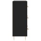 vidaXL Aparador de madera de ingeniería negro 69,5x34x90 cm