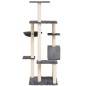 vidaXL Rascador para gatos con postes de sisal gris oscuro 142 cm vidaXL Rascador para gatos con postes de sisal gris oscuro 142 cm