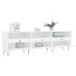 vidaXL Mueble de TV madera contrachapada blanco 150x30x44,5 cm vidaXL Mueble de TV madera contrachapada blanco 150x30x44,5 cm