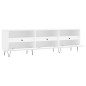 vidaXL Mueble de TV madera contrachapada blanco 150x30x44,5 cm vidaXL Mueble de TV madera contrachapada blanco 150x30x44,5 cm