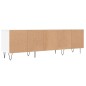 vidaXL Mueble de TV madera contrachapada blanco 150x30x44,5 cm vidaXL Mueble de TV madera contrachapada blanco 150x30x44,5 cm
