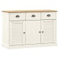 vidaXL Aparador con cajones VIGO madera maciza pino blanco 113x40x75cm vidaXL Aparador con cajones VIGO madera maciza pino blanco 113x40x75cm