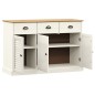 vidaXL Aparador con cajones VIGO madera maciza pino blanco 113x40x75cm vidaXL Aparador con cajones VIGO madera maciza pino blanco 113x40x75cm