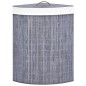 vidaXL Cesto para la ropa sucia de esquina bambú gris 60 L vidaXL Cesto para la ropa sucia de esquina bambú gris 60 L
