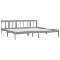 vidaXL Estructura de cama madera maciza gris Super King 180x200 cm vidaXL Estructura de cama madera maciza gris Super King 180x200 cm